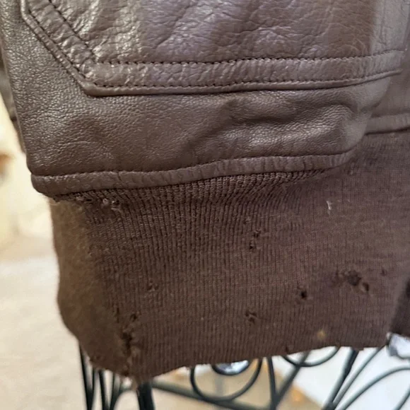 VINTAGE LEATHER G-1 FLIGHT JACKET US NAVY - Picture 11 of 16